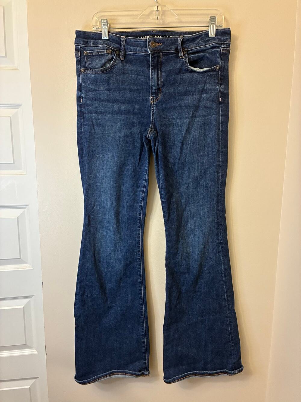American Eagle Low Rise Flare Jeans Dark Wash Size 10